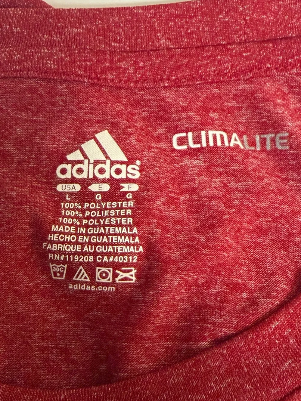 adidas red heathered
